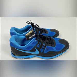 Nike Lunarlon Hyperfuse Blue Black Lace-Up Golf Shoes